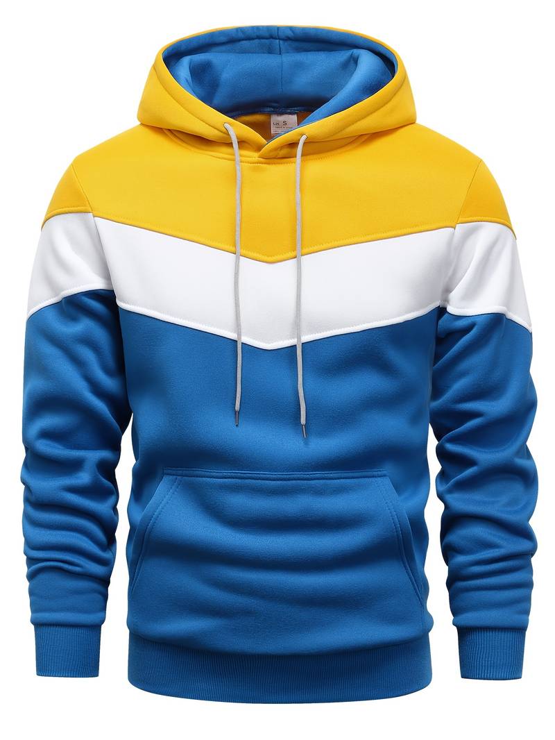 Herren Hoodie mit Blockfarbe - Stylisch & Lässig Freizeitlook