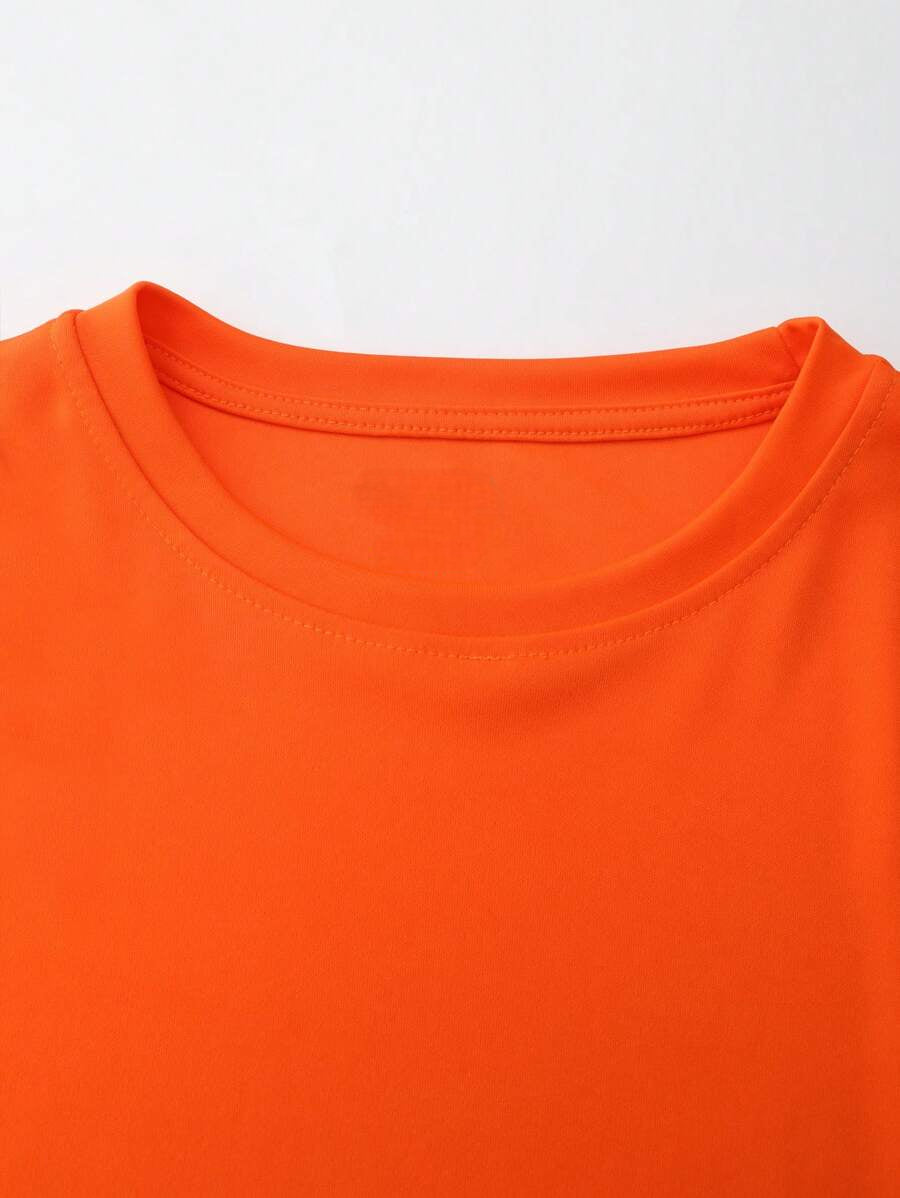 Männer T-Shirt Orange - Weicher Baumwollmix für Alltag