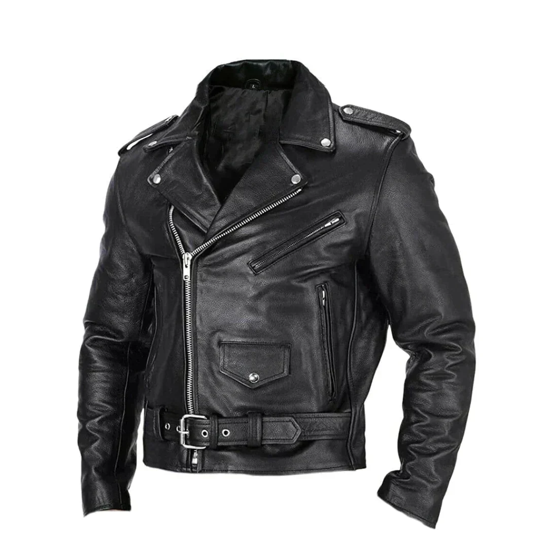Männer PU‑Leder Bikerjacke - Stylische Lässige Freizeitmode