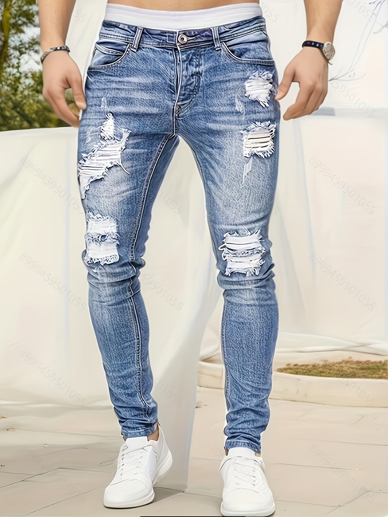 Taillierte slim-fit jeans - männer denim hosen für einen stilvollen look