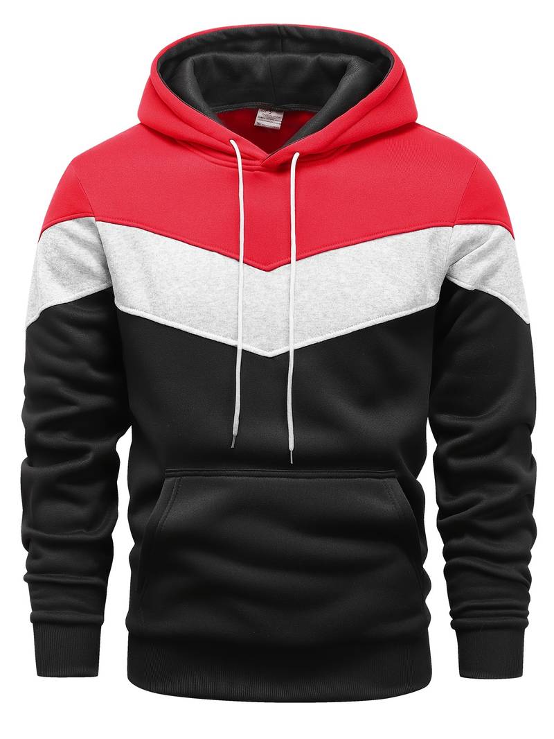 Herren Hoodie mit Blockfarbe - Stylisch & Lässig Freizeitlook