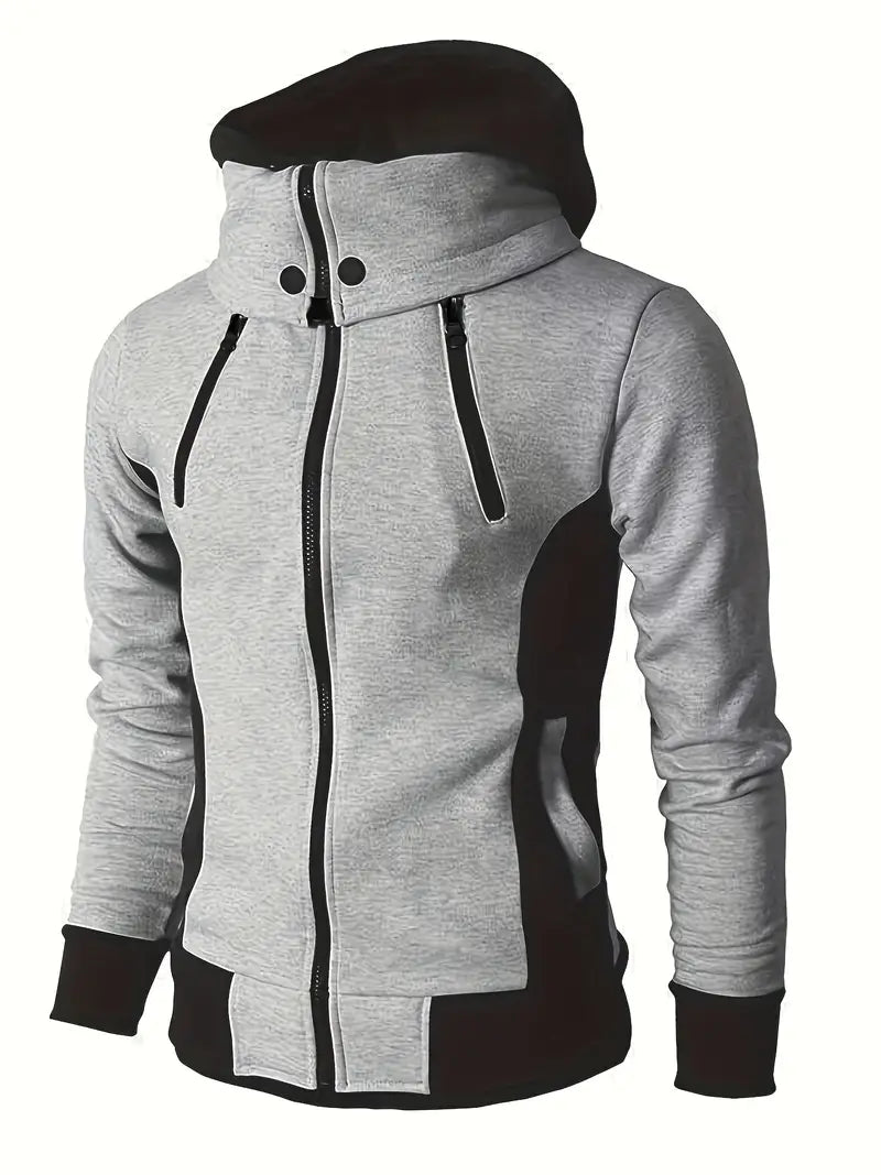 Männer Zip-up Hoodie - Moderne Casual Langarmjacke Alltag
