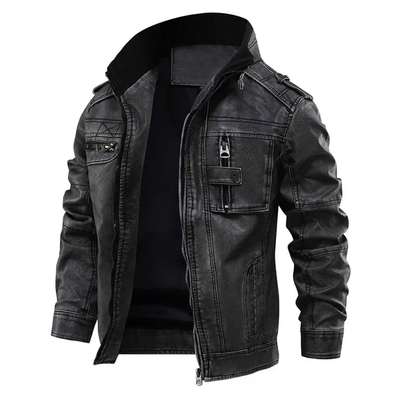 Alpha black jacke – robuste eleganz und modernes design