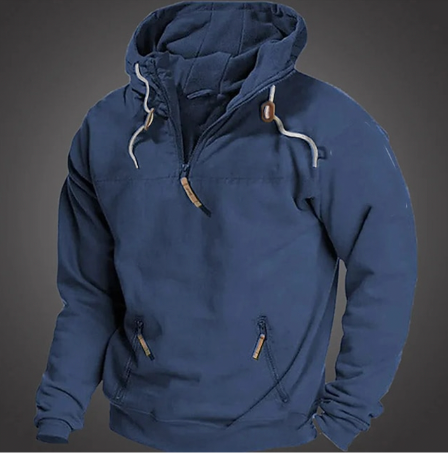Männer Zip-Hoodie - Robuster Pullover für Alltag & Freizeit