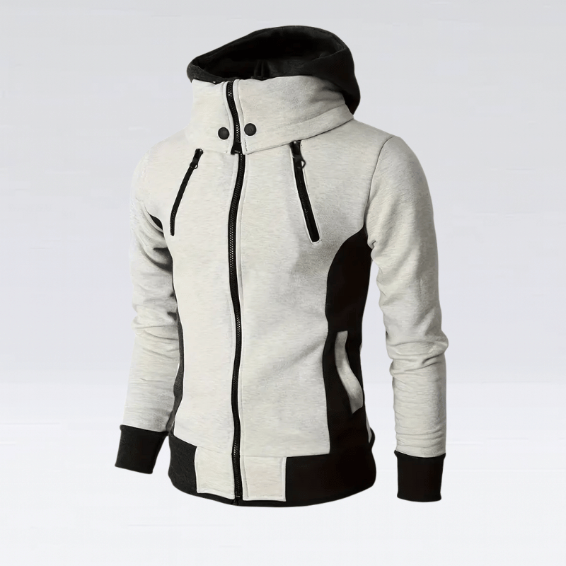 Männer Zip-up Hoodie - Moderne Casual Langarmjacke Alltag
