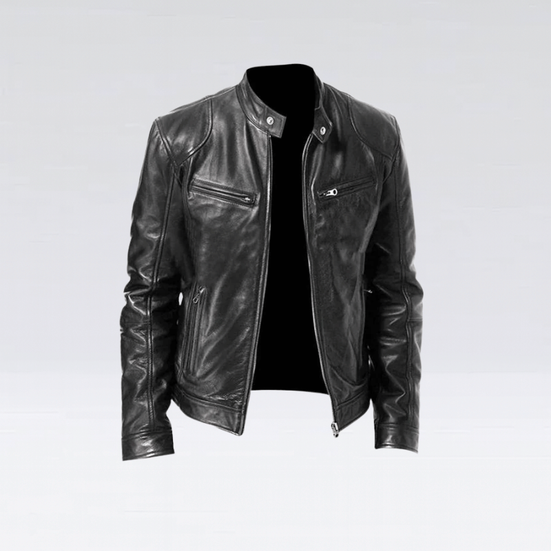 Mikel herräläderjacke – klassischi passform echti läderjacke