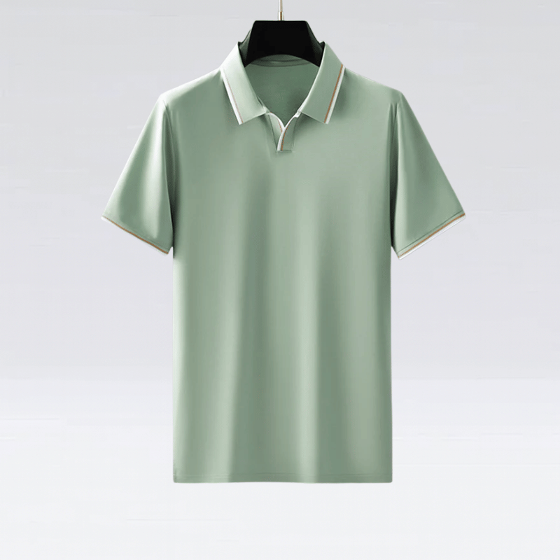 Seiden‑Optik-Poloshirt für Männer – Edel & Lässig zugleich