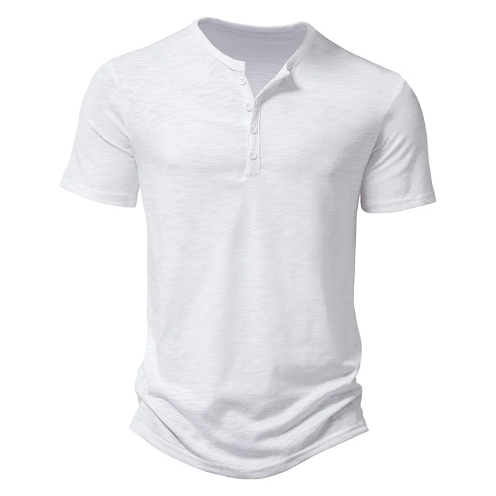 Männer Henley T-Shirt – Baumwollmix für lässige Looks
