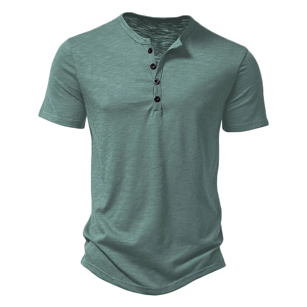 Männer Henley T-Shirt – Baumwollmix für lässige Looks