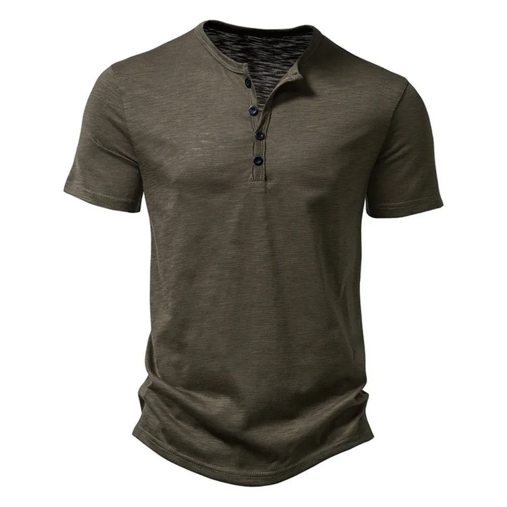 Männer Henley T-Shirt – Baumwollmix für lässige Looks
