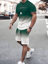2-teiliger männer t-shirt und shorts-chic - atmungsaktive outdoor-bekleidung für lässige tage