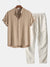 2-teiliges herren leinenhosen und kurzarmhemd set - lässige sommermode