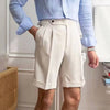 Herren knielange shorts mit eleganter faltenoptik für stilvolle sommeroutfits