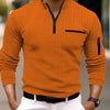 Lässiger zip-pullover - moderne herren langarmtop