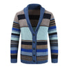 Männer multi-farb jacke mit revers - lässige strickjacke für den alltag