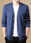 Männer luftiger strickcardigan - zeitgemässes design mit praktischen taschen