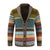Männer multi-farb jacke mit revers - lässige strickjacke für den alltag