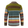 Männer multi-farb jacke mit revers - lässige strickjacke für den alltag