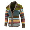 Männer multi-farb jacke mit revers - lässige strickjacke für den alltag