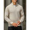 Männersweater mit reissverschluss - texturiertes strickpullover für lässige anlässe