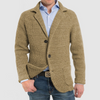 Männers strickjacke - texturierte langarm-strickkleidung für den alltag