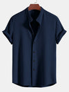 Männer texturiertes kurzarmshirt – smart casual für büro und freizeit