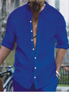 Feiner herren kurzarmhemd mit button-down-kragen