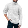 Herren pullover mit kabelstrick und rollkragen - warme, lässige strickmode für den winter