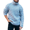 Herren pullover mit kabelstrick und rollkragen - warme, lässige strickmode für den winter