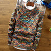Männerstrickpullover - lebhaft gemusterter jumper