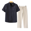 2-teiliges männer freizeit-shirt und hose - vielseitiges sommeroutfit für den alltag
