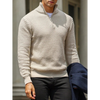 Männersweater mit reissverschluss - texturiertes strickpullover für lässige anlässe