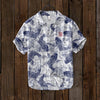 Männer casual shirt mit japanischem fischdruck – luftiges kurzarm sommeroberteil
