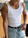 Männer sommer tanktop - atmungsaktives rippen-vest für lässigen style