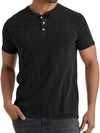 Männer denim henley t-shirt – lässiger freizeitstyle für jeden tag