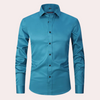 Männershirt mit langen ärmeln – vielseitiges button-up für alltag und büro