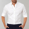 Männershirt mit langen ärmeln – vielseitiges button-up für alltag und büro