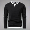 Herren langarm-henley t-shirt - vielseitige moderne freizeitkleidung für entspannte tage