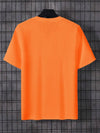 Männer polo-shirt mit eingekerbtem kragen - orange alltägliches t-shirt