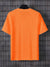 Männer polo-shirt mit eingekerbtem kragen - orange alltägliches t-shirt