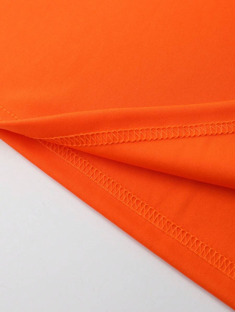 Männer T-Shirt Orange - Weicher Baumwollmix für Alltag