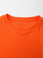 Männer T-Shirt Orange - Weicher Baumwollmix für Alltag