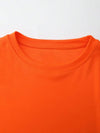 Männer t-shirt aus weichem baumwollmix in orange - für jeden tag und entspannte ausflüge
