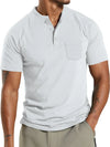 Herren henley t-shirt - klassisches baumwoll-oberteil für freizeitlook