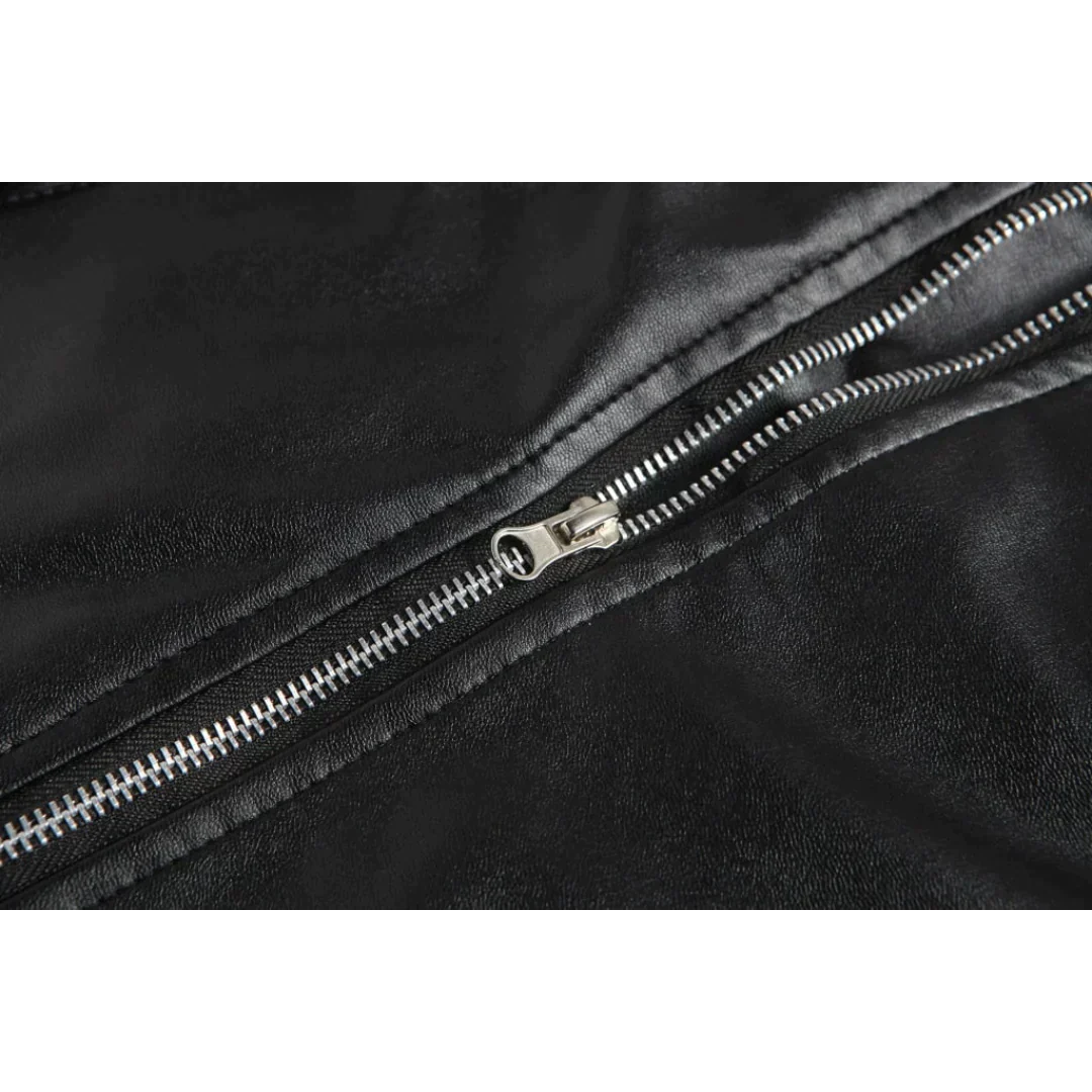 Männer PU‑Leder Bikerjacke - Stylische Lässige Freizeitmode