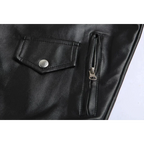 Männer PU‑Leder Bikerjacke - Stylische Lässige Freizeitmode
