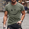 Männer vintage grafik t-shirt - retro smiley druck rundhals tee