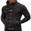 Männers kabelstrick cardigan - stylische freizeitmode mit holzknebeln