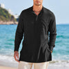 Leinen-baumwolle gemütlich shirt - stylisches casual-hemd für männer