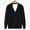 Männer strickjacke - stilvolle freizeitoberbekleidung - gemütlicher pullover mit taschen